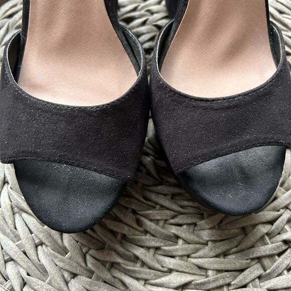 Madden Girl Women’s Black Chunky Platform Wedge Heels with Black Strap Size 7.5 - Picture 8 of 13